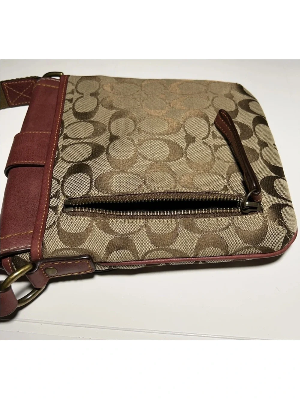 Coach Crossbody Bag 2004 Special Edition, Oxblood Leather and Suede Rare/Vintage